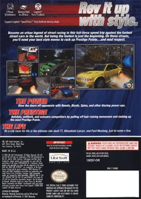 City Racer box cover back